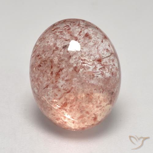 7.39ct Natural Rosado claro medio cuarzo fresa, Ovalada, Transparente