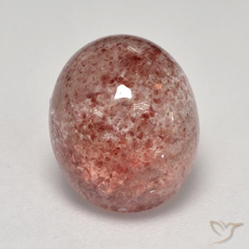 5.89ct Natural Rosado rojizo cuarzo fresa, Ovalada, Translúcido