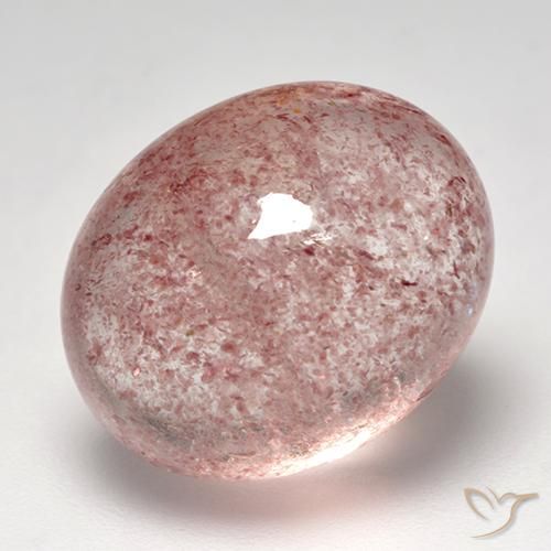 12.58ct Natural Rosado claro Cuarzo fresa, Ovalada, Transparente