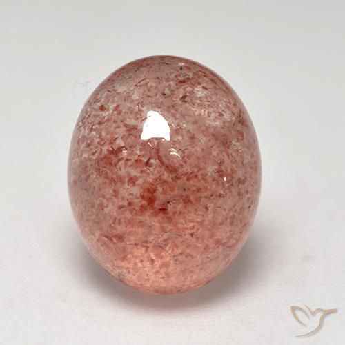6.70ct Natural Rojo indio cuarzo fresa, Ovalada, Translúcido