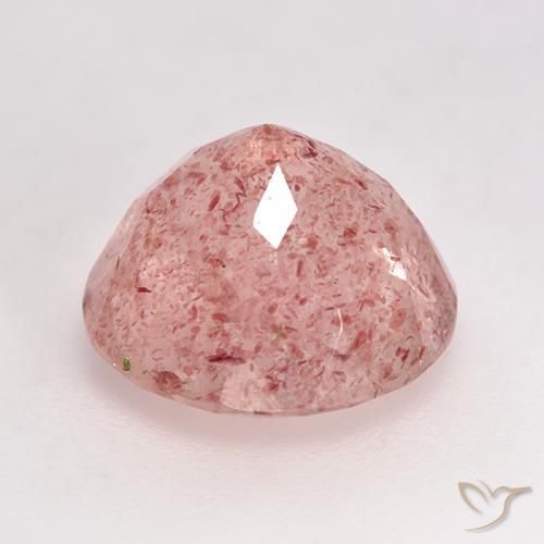 Cuarzo fresa Rosado claro natural de 3.61 ct, Redondo, Translúcido
