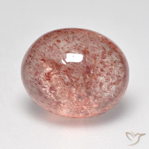 Cuarzo fresa Rosa rosado natural de 3.85 ct, Ovalada, Translúcido