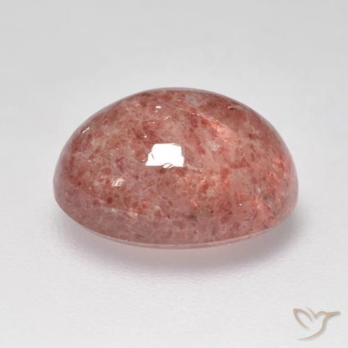 Cuarzo fresa Rosa rosado natural de 3.85 ct, Ovalada, Translúcido