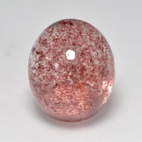 Cuarzo Fresa Rosa rosado natural de 6.97 ct, Corte Óvalo, Translúcido