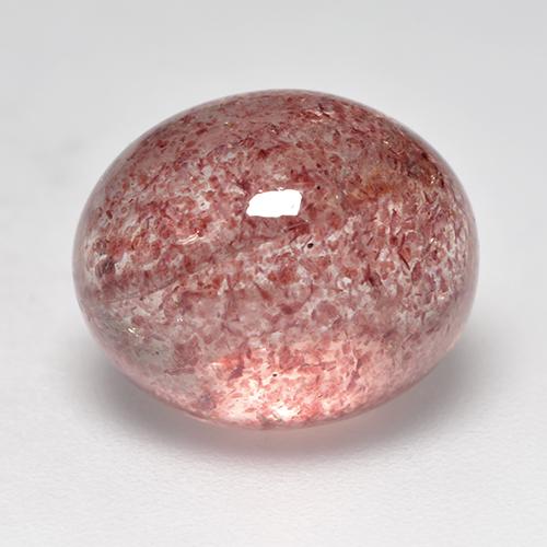 Cuarzo Fresa Rosa rosado natural de 6.97 ct, Corte Óvalo, Translúcido