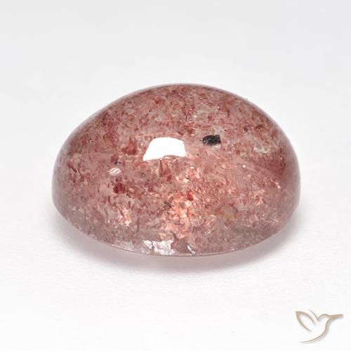 Cuarzo fresa Rosado frambuesa natural de 7.14 ct, Ovalada, Translúcido