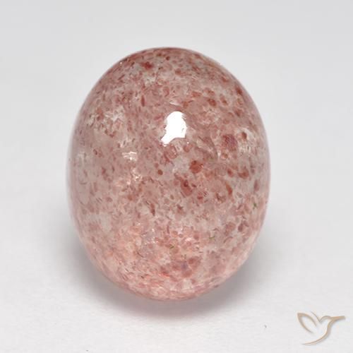 3.90ct Natural Rosado terroso cuarzo fresa, Ovalada, Translúcido