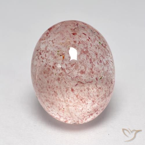 4.81ct Natural Rosado flamingo Cuarzo fresa, Ovalada, Transparente
