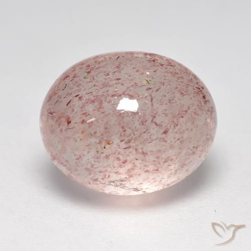 Cuarzo fresa Rosado flamingo natural de 4.81 ct, Ovalada, Transparente