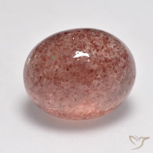 Cuarzo fresa Rosado claro natural de 5.97 ct, Ovalada, Translúcido