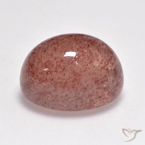 Cuarzo fresa Rosado claro natural de 5.97 ct, Ovalada, Translúcido