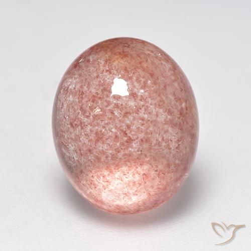 6.70ct Natural Rosado claro medio cuarzo fresa, Ovalada, Translúcido