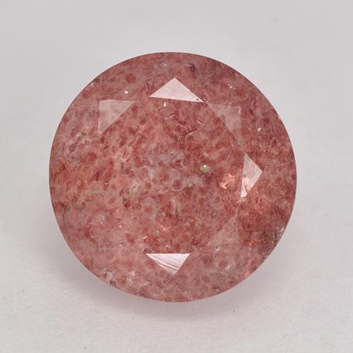 Cuarzo Fresa Rosa rosado natural de 3.65 ct, Corte Redondo, Translúcido