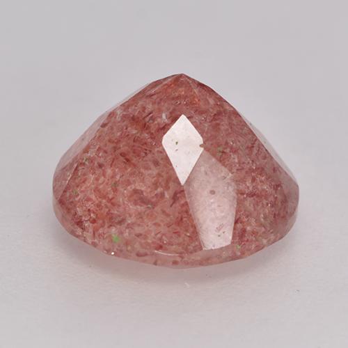 Cuarzo Fresa Rosa rosado natural de 3.65 ct, Corte Redondo, Translúcido