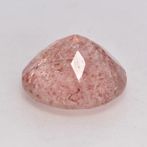 Cuarzo Fresa Rosado claro natural de 3.24 ct, Corte Redondo, Translúcido