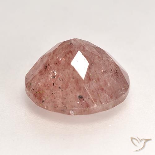 Cuarzo fresa Rosado pomelo natural de 3.59 ct, Redondo, Translúcido