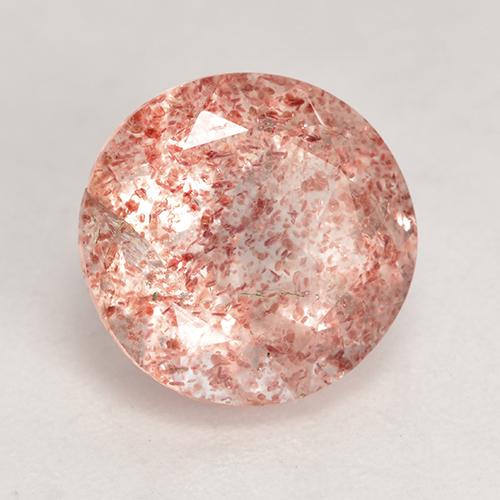 Cuarzo fresa rosa natural de 3,29 ct, corte redondo, translúcido