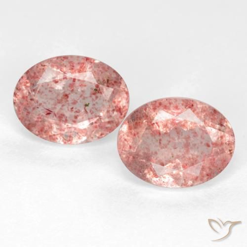 2.62ctw Natural Rosado claro cuarzo fresa, Ovalada, Transparente