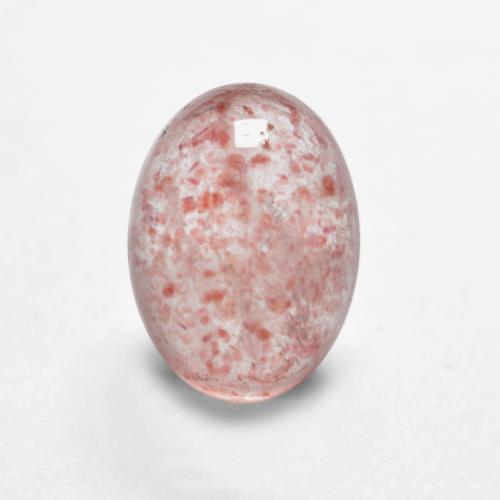 Cuarzo fresa rosa natural de 1,04 ct, corte óvalo, translúcido