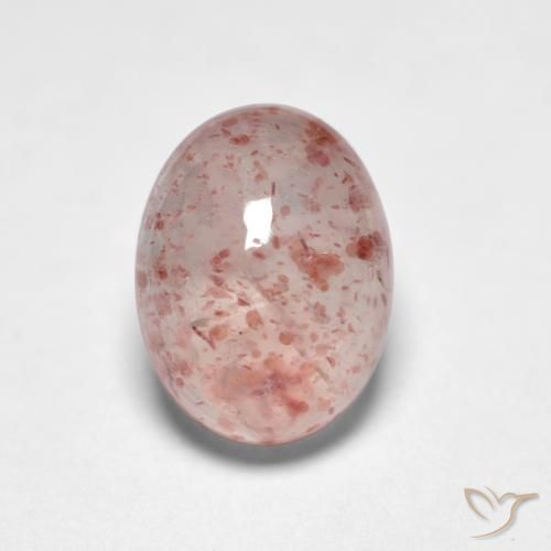 1.82ct Natural Rosado claro cuarzo fresa, Ovalada, Transparente