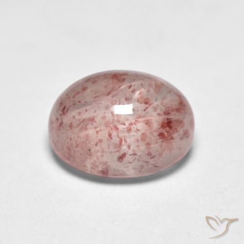 Cuarzo fresa Rosado claro natural de 1.82 ct, Ovalada, Transparente