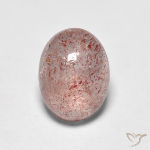 1.56ct Natural Rosado claro cuarzo fresa, Ovalada, Translúcido
