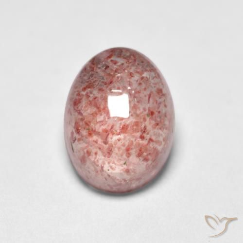 1.58ct Natural Rosado medio cuarzo fresa, Ovalada, Transparente