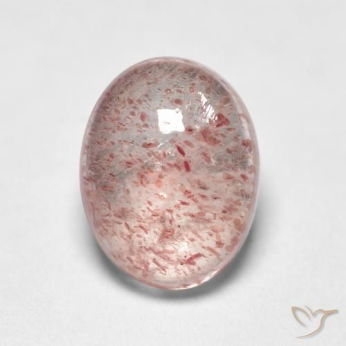 1.43ct Natural Rosado claro cuarzo fresa, Ovalada, Transparente