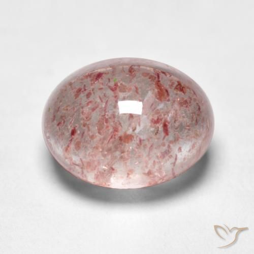 Cuarzo fresa Rosado bubblegum claro natural de 1.83 ct, Ovalada, Transparente