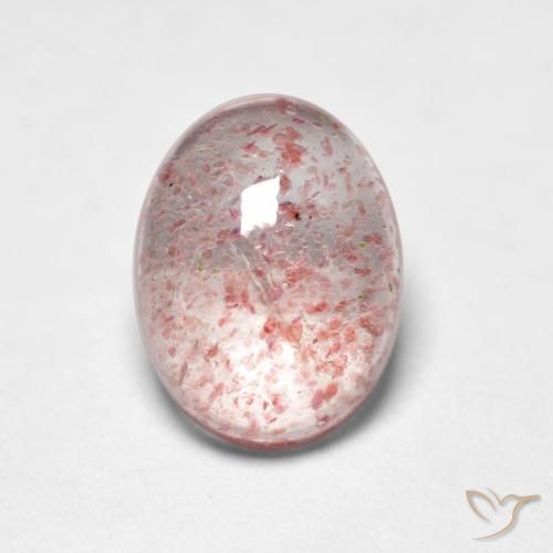 1.27ct Natural Rosado claro cuarzo fresa, Ovalada, Transparente