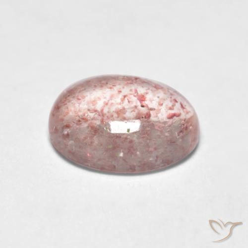 Cuarzo fresa Rosado claro natural de 1.27 ct, Ovalada, Transparente