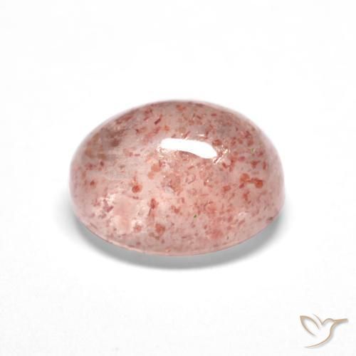 Cuarzo fresa Rosado claro natural de 1.78 ct, Ovalada, Translúcido