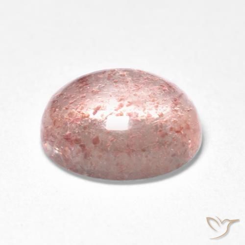 Cuarzo fresa Rosado claro natural de 1.51 ct, Ovalada, Transparente