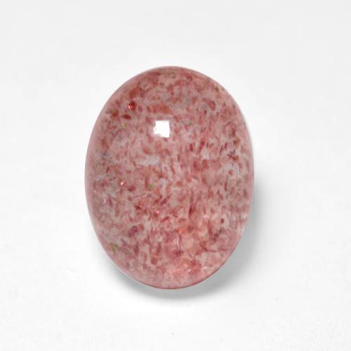 Cuarzo Fresa Rosa rosado natural de 1.49 ct, Corte Óvalo, Translúcido