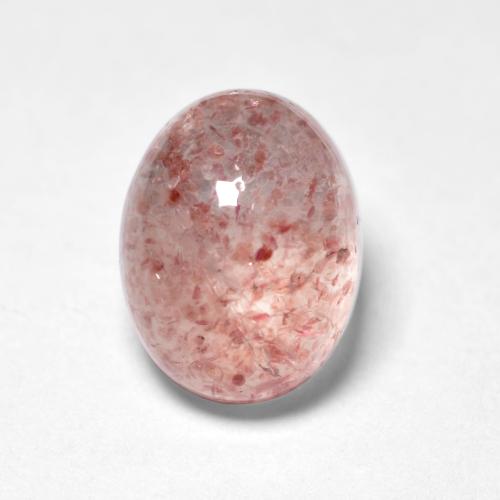 Cuarzo Fresa Rosado claro natural de 1.94 ct, Corte Óvalo, Translúcido