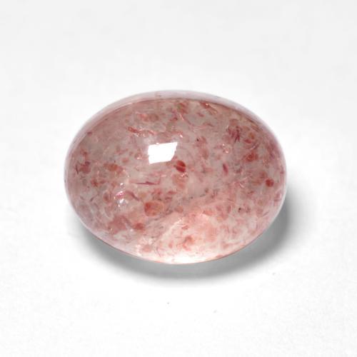 Cuarzo Fresa Rosado claro natural de 1.94 ct, Corte Óvalo, Translúcido