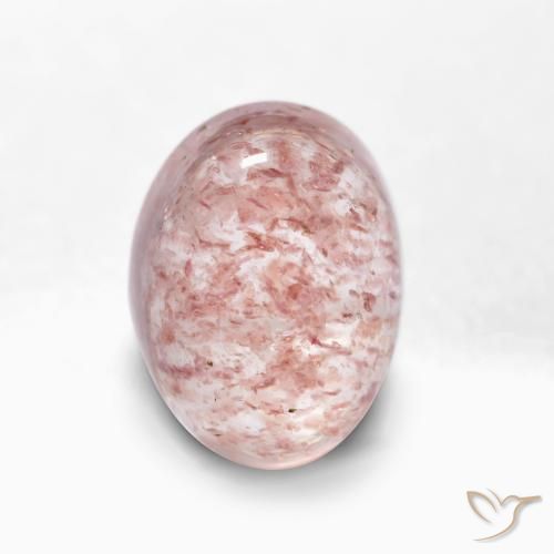 2.00ct Natural Rosado claro cuarzo fresa, Ovalada, Translúcido