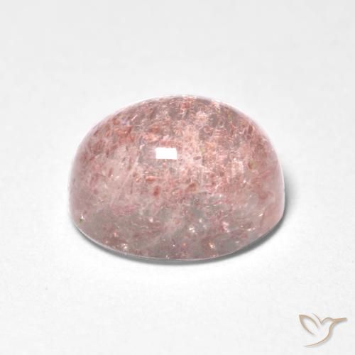 Cuarzo fresa Rosado claro natural de 2.00 ct, Ovalada, Translúcido