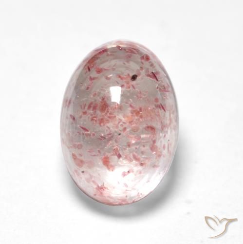 1.21ct Natural Rosado claro cuarzo fresa, Ovalada, Transparente