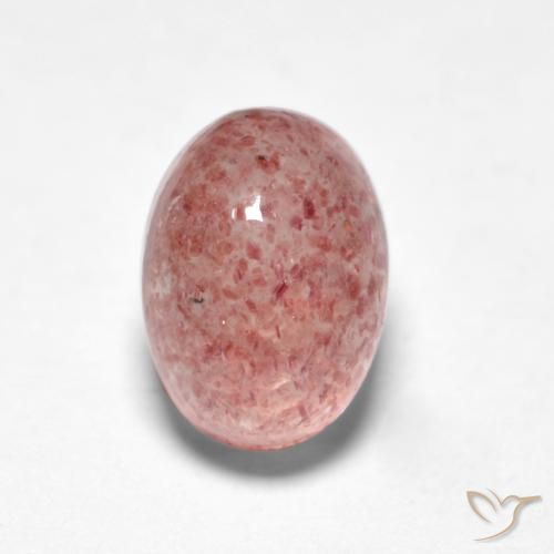 1.19ct Natural Rosa oscuro cuarzo fresa, Ovalada, Translúcido