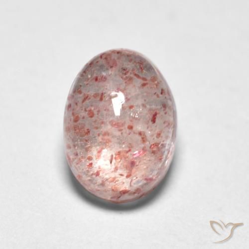 1.07ct Natural Rosado claro cuarzo fresa, Ovalada, Transparente