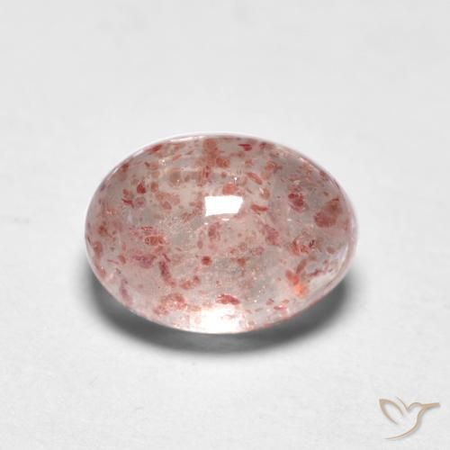 Cuarzo fresa Rosado claro natural de 1.07 ct, Ovalada, Transparente