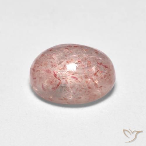 Cuarzo fresa Rosado claro natural de 1.07 ct, Ovalada, Transparente