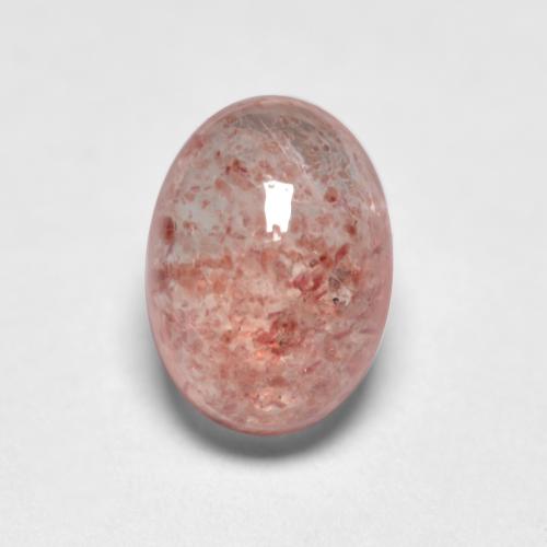 Cuarzo Fresa Rosado claro natural de 1.13 ct, Corte Óvalo, Translúcido