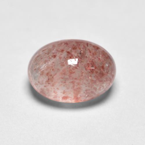 Cuarzo Fresa Rosado claro natural de 1.13 ct, Corte Óvalo, Translúcido