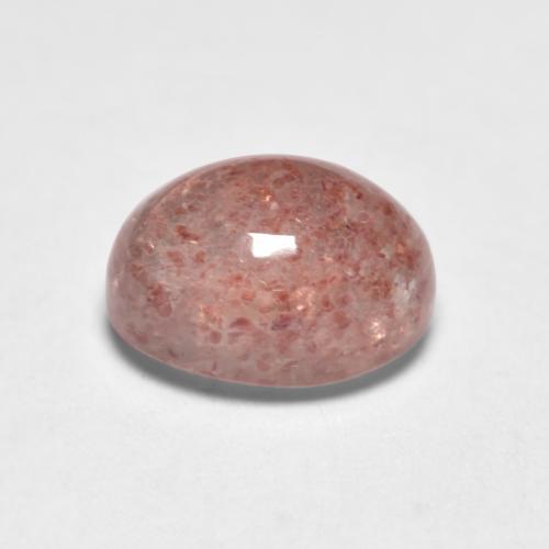 Cuarzo Fresa Rosado claro natural de 1.13 ct, Corte Óvalo, Translúcido