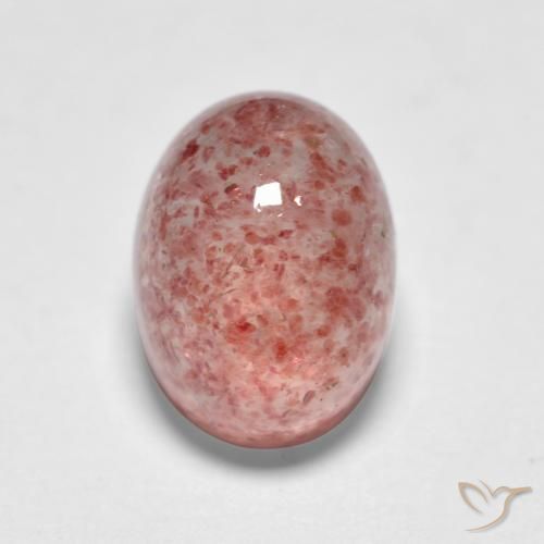 1.82ct Natural Rosado medio cuarzo fresa, Ovalada, Translúcido
