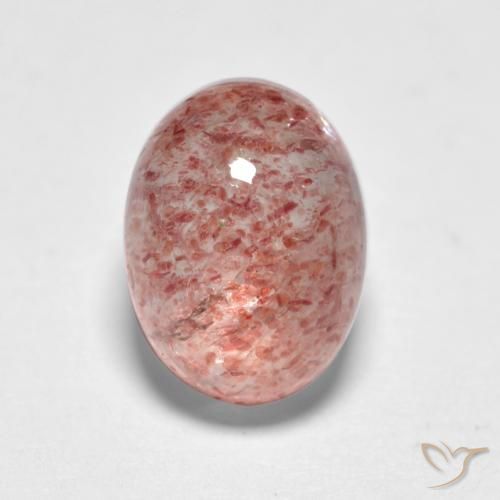 1.83ct Natural Rosado medio cuarzo fresa, Ovalada, Translúcido