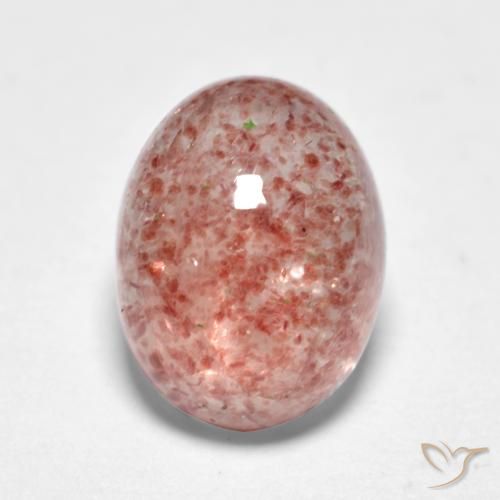 1.44ct Natural Rosado frambuesa cuarzo fresa, Ovalada, Translúcido