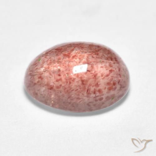 Cuarzo fresa Rosado frambuesa natural de 1.44 ct, Ovalada, Translúcido